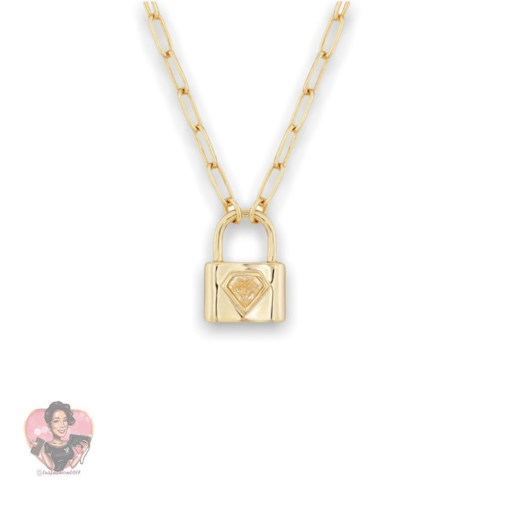 JOY DRAVECKY Indio Lock Necklace Clear